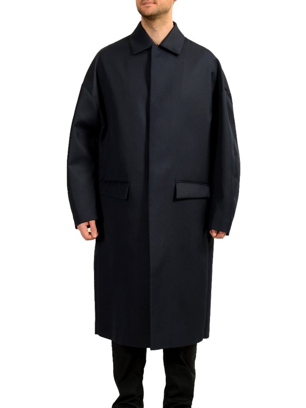 Scuderia Ferrari Men's Navy Blue Trench Coat US M IT 50